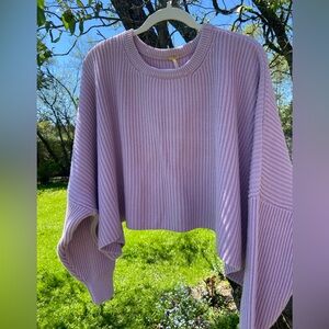 Free People Purple Crew Neck Sweater